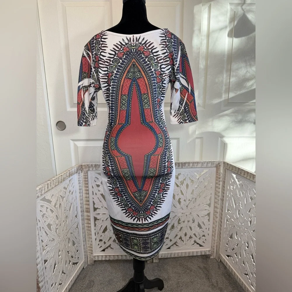 Dashiki African Print Dress. Size Small - Picture 5 of 8